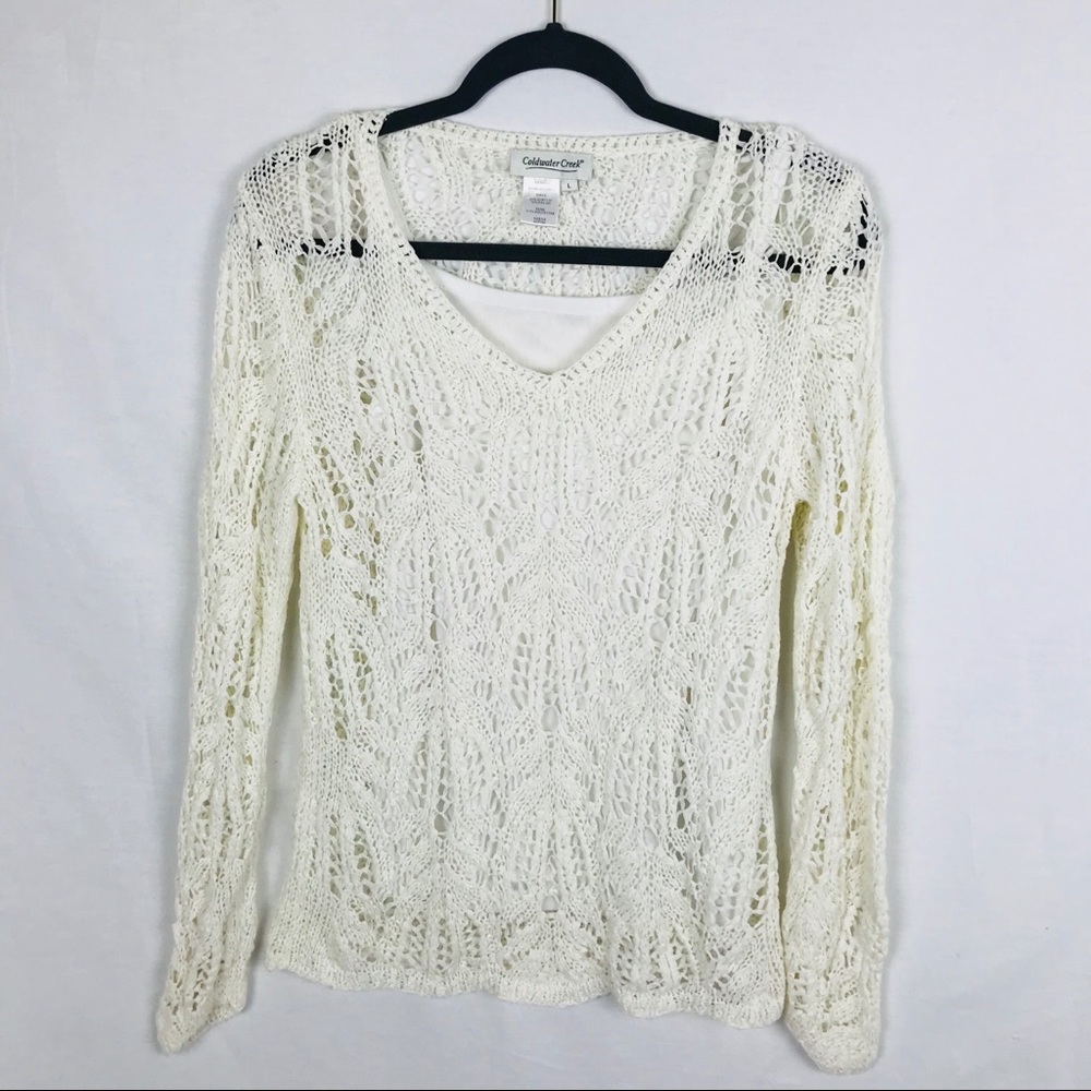💵 Coldwater Creek White Sweater.